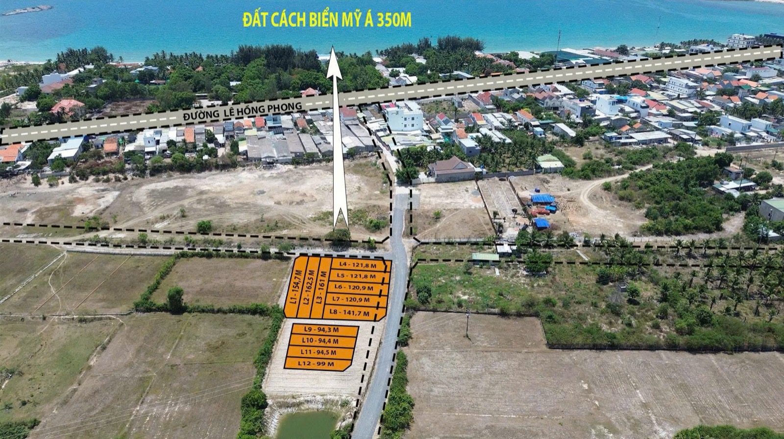 Sơ đồ 12 lô đất nền Dốc Lết